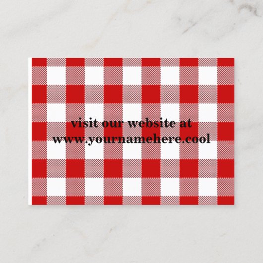 Italiaans restaurant visitekaartje (Achterkant)