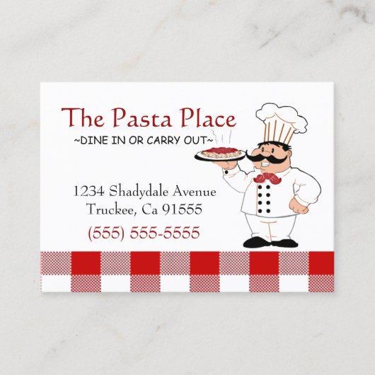 Italiaans restaurant visitekaartje (Voorkant)