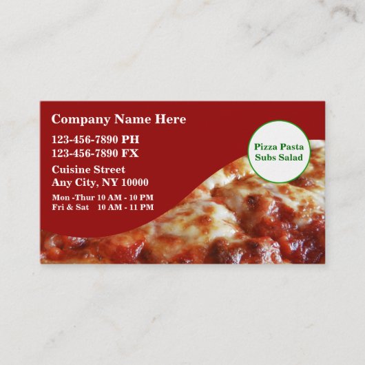 Italiaans restaurant Visitekaartjes (Voorkant)