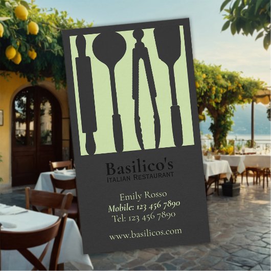 Italiaans restaurant voor fijne diners visitekaartje