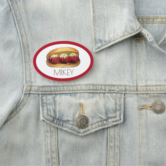 Italiaans restaurant voor voedselmaatball Sub-sand Naamplaatje (In situ)