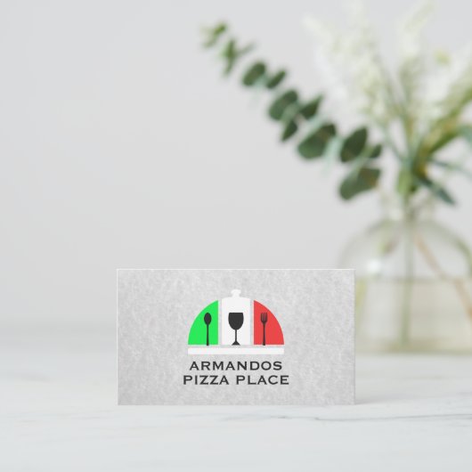 Italiaans restaurantlogo | Pizza Visitekaartje (Staand voorkant)