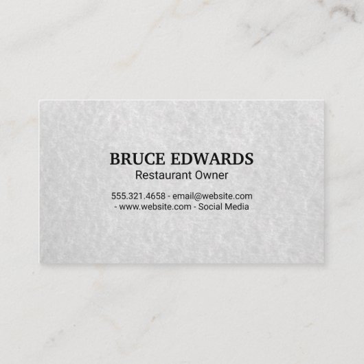 Italiaans restaurantlogo | Pizza Visitekaartje (Achterkant)