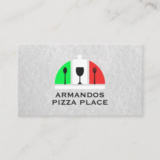 Italiaans restaurantlogo | Pizza Visitekaartje (Voorkant)