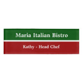 Italiaans restaurantpersoneel naambadge (Voorkant)