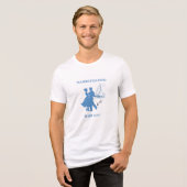 Italiaans Retro Dansend Koppel Zeilboot Luxe Tri-Blend Shirt (Voorkant volledig)