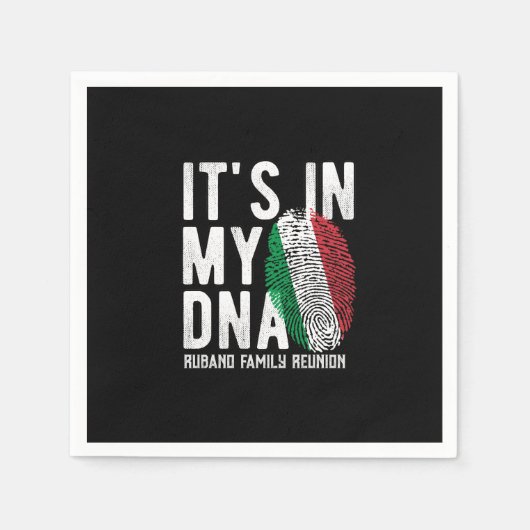 Italiaans Reüniefeest Servet (Voorkant)