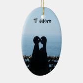 Italiaans Riviera, Ti Adoro-kerstversiering Keramisch Ornament (Rechts)