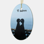 Italiaans Riviera, Ti Adoro-kerstversiering Keramisch Ornament (Links)