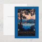 Italiaans Riviera Travel Poster Briefkaart (Voorkant / Achterkant)