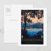 Italiaans Riviera Travel Poster Briefkaart (Voorkant / Achterkant)