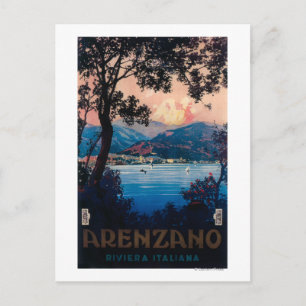 Italiaans Riviera Travel Poster Briefkaart