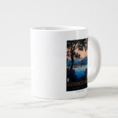 Italiaans Riviera Travel Poster Grote Koffiekop (Voorkant rechts)