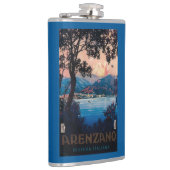 Italiaans Riviera Travel Poster Heupfles (Rechts)