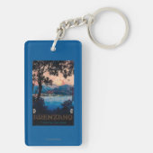 Italiaans Riviera Travel Poster Sleutelhanger (achterkant)