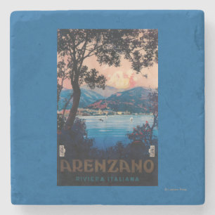 Italiaans Riviera Travel Poster Stenen Onderzetter