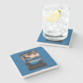 Italiaans Riviera Travel Poster Stenen Onderzetter (Zijkant)