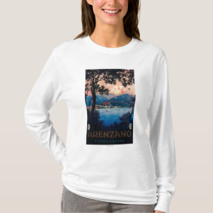 Italiaans Riviera Travel Poster T-shirt