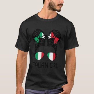 Italiaans rommelig haar Italië trots patriottisch T-shirt