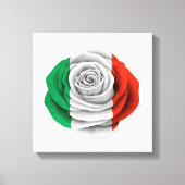 Italiaans Roos Vlag op wit Canvas Afdruk (Voorkant)