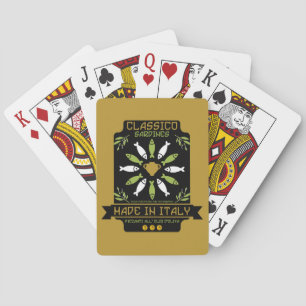 Italiaans Sardine Art Print Keukengeschenk Pokerkaarten