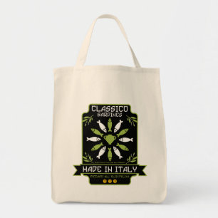 Italiaans Sardine Art Print Keukengeschenk Tote Bag