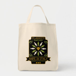 Italiaans Sardine Art Print Keukengeschenk Tote Bag
