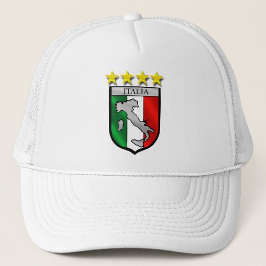 italiaans schild Italiaanse vlag italiaanse kaart Trucker Pet (Voorkant)