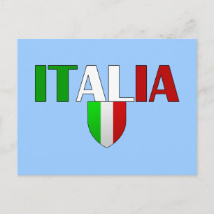 Italiaans schild voor de Italiaanse logo Briefkaart