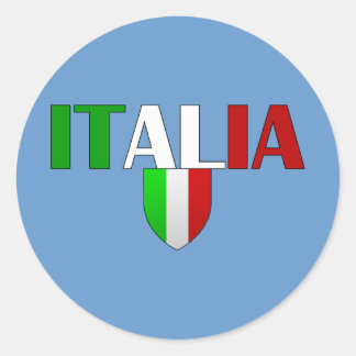 Italiaans schild voor de Italiaanse logo Ronde Sticker