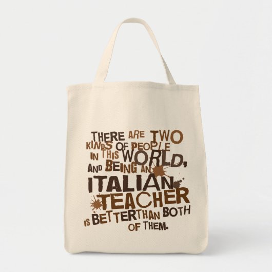 Italiaans schoolcadeau tote bag (Voorkant)