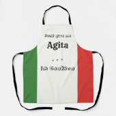 Italiaans Schort van de vlag met Gezegde (Voorkant)