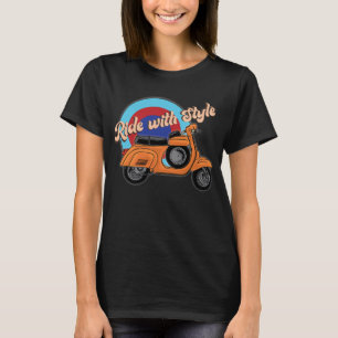 Italiaans Scooter Shirt    ritstijl