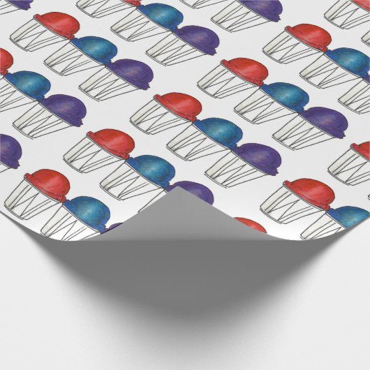 Italiaans Shaved Water Ice Summertime Sno Cone Cadeaupapier (Hoek)