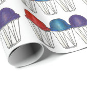 Italiaans Shaved Water Ice Summertime Sno Cone Cadeaupapier (Rol Hoek)