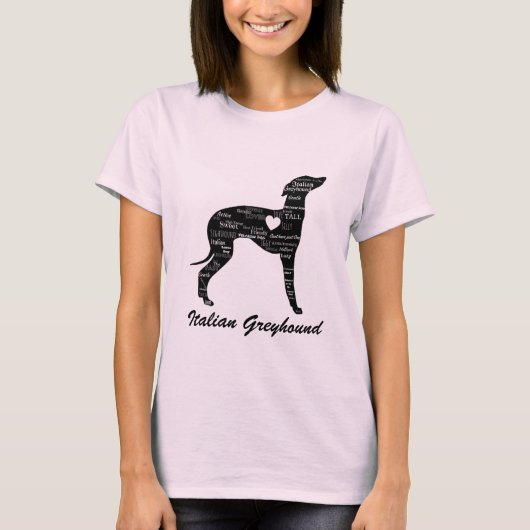 Italiaans Shirt Greyhound - Gekke Iggy (Voorkant)