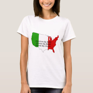 Italiaans-Siciliaans-Amerikaanse landkaart T-Shirt