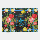 Italiaans, Siciliaans, floreel, majolica-patroon Theedoek (Horizontaal)