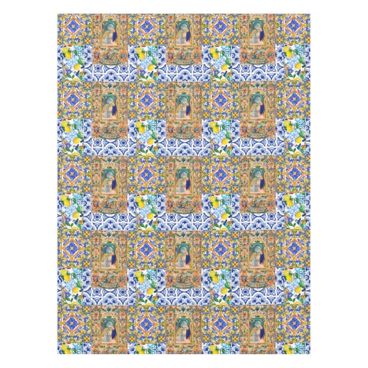 Italiaans, Siciliaans, heilig Mary, maagd Mary, ma Tafelkleed (Voorkant)