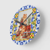 Italiaans,Siciliaanse kunst,maiolica,tegels,barokk Ronde Klok (Hoek)
