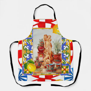 Italiaans,Siciliaanse kunst,maiolica,tegels,barokk Schort