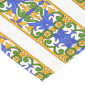 Italiaans, Siciliaanse kunst, majolica-patroon Korte Tafelloper (Hoek)