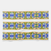 Italiaans, Siciliaanse kunst, majolica-patroon Theedoek (Horizontaal)