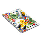 Italiaans,Siciliaanse kunst,patchwork,zomerbloemen Notitieboek (Rechterzijde)