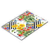 Italiaans,Siciliaanse kunst,patchwork,zomerbloemen Notitieboek (Linkerzijde)