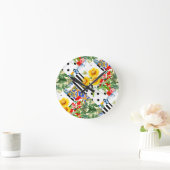 Italiaans,Siciliaanse kunst,patchwork,zomerbloemen Ronde Klok (Huis)