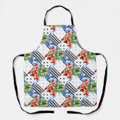 Italiaans,Siciliaanse kunst,patchwork,zomerbloemen Schort (Voorkant)