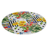 Italiaans,Siciliaanse kunst,patchwork,zomerbloemen Snijplank (Hoek)