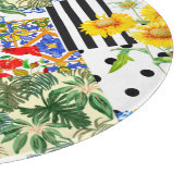 Italiaans,Siciliaanse kunst,patchwork,zomerbloemen Snijplank (Hoek)