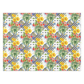 Italiaans,Siciliaanse kunst,patchwork,zomerbloemen Tafelkleed (Voorkant (Horizontaal))